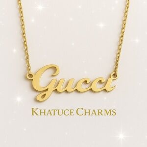 1 Gold Logo Necklace Chain stainless